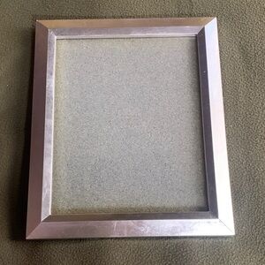 Sicura Italian Designs 8 x 10 broken silver leaf frame. Hangers and stand.